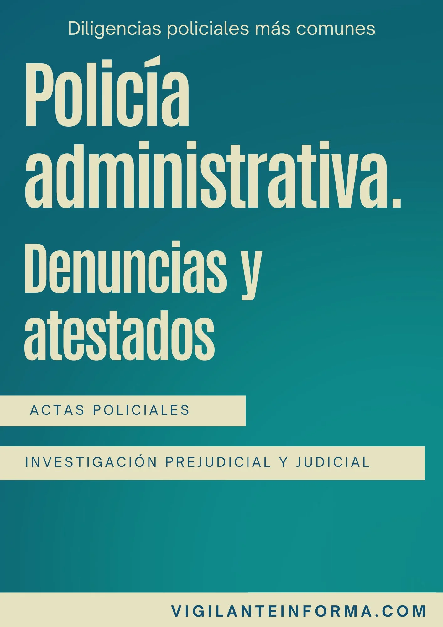 Portada de Policía administrativa, denuncias y atestados